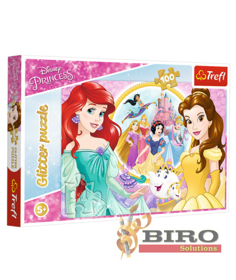TF Puzzle "100 Glitter" - Memoriile lui Belle si Ariel / Disney Princess